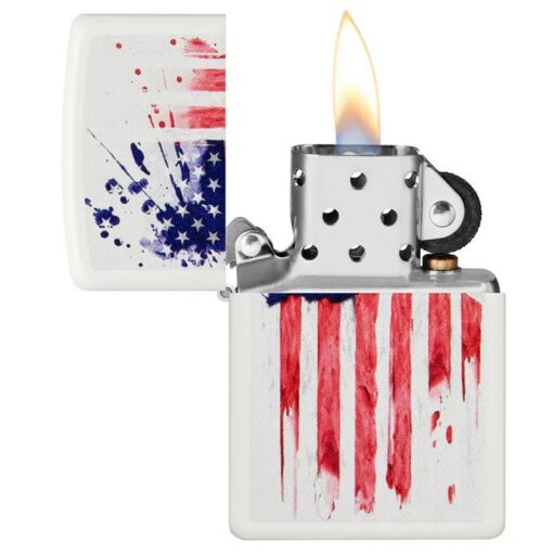 Zippo US Flag Design White Matte - 49783 - Hình ảnh 4