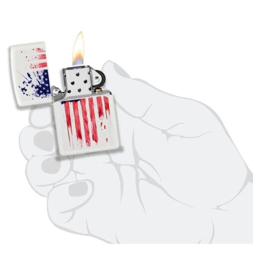 Zippo US Flag Design White Matte - 49783 - Hình ảnh 5