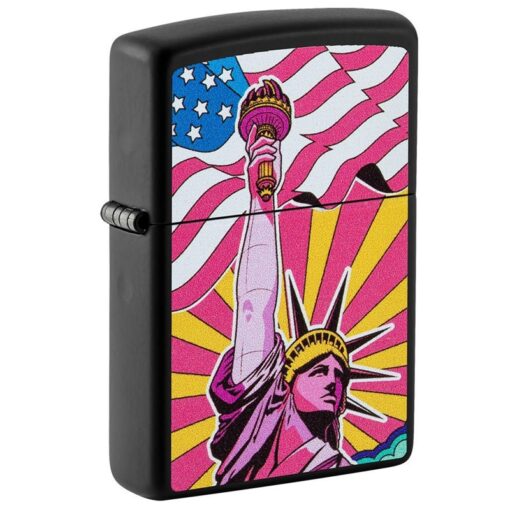 Zippo Lady Liberty Design Black Matte - 49784