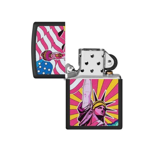 Zippo Lady Liberty Design Black Matte - 49784 - Hình ảnh 2