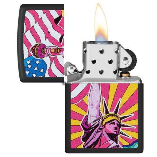 Zippo Lady Liberty Design Black Matte - 49784 - Hình ảnh 4