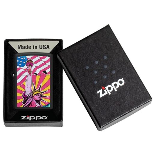 Zippo Lady Liberty Design Black Matte - 49784 - Hình ảnh 6
