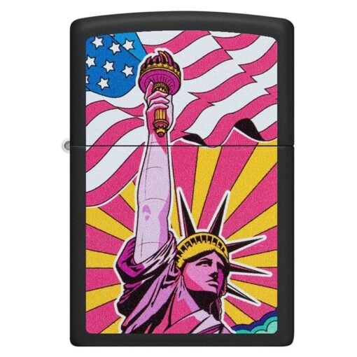 Zippo Lady Liberty Design Black Matte - 49784 - Hình ảnh 3