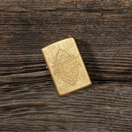 Zippo Henna Tattoo Design Tumbled Brass - 49798 - Hình ảnh 7