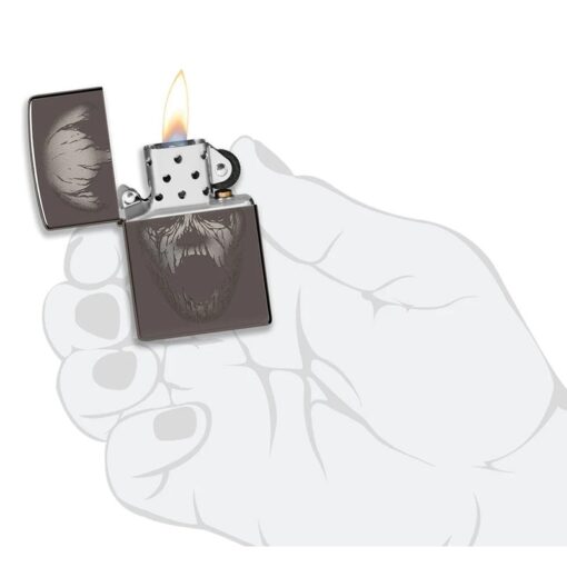 Zippo Screaming Monster Design Photo Image Black Ice - 49799 - Hình ảnh 5