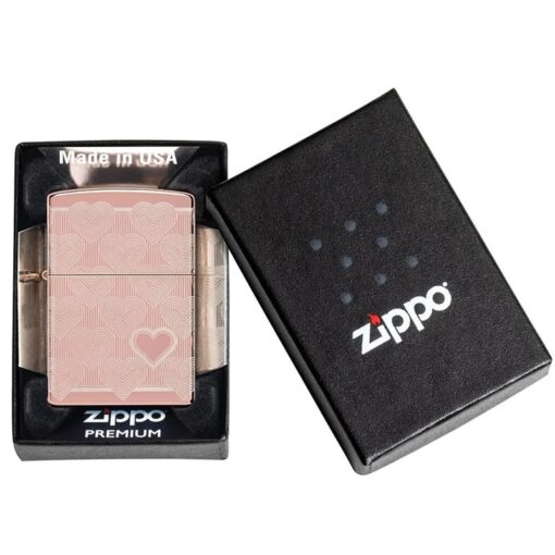 Zippo Heart Design High Polish Rose Gold - 49811 - Hình ảnh 9