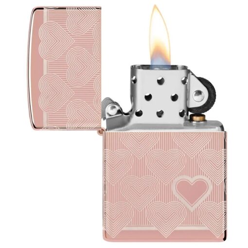 Zippo Heart Design High Polish Rose Gold - 49811 - Hình ảnh 7