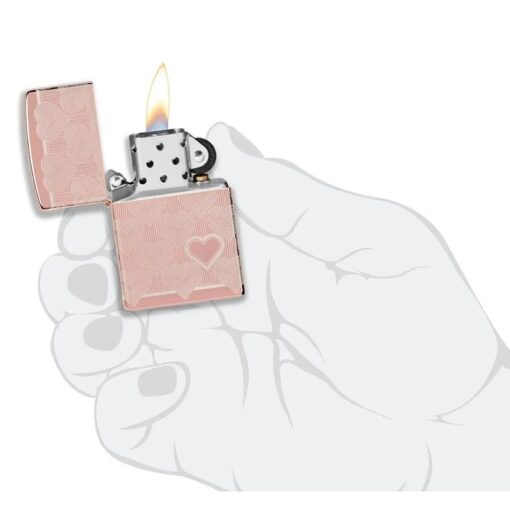 Zippo Heart Design High Polish Rose Gold - 49811 - Hình ảnh 8