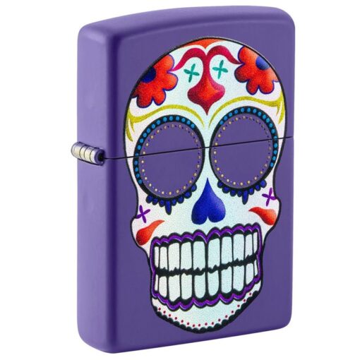 Zippo Sugar Skull Design Purple Matte - 49859