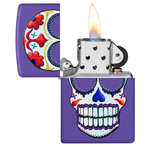Zippo Sugar Skull Design Purple Matte - 49859 - Hình ảnh 4