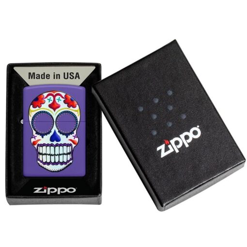Zippo Sugar Skull Design Purple Matte - 49859 - Hình ảnh 6