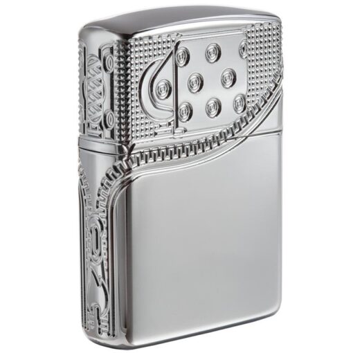 Zippo Armor Multicut Insert Zipper Design High Polish Chrome - 29674 - Hình ảnh 3