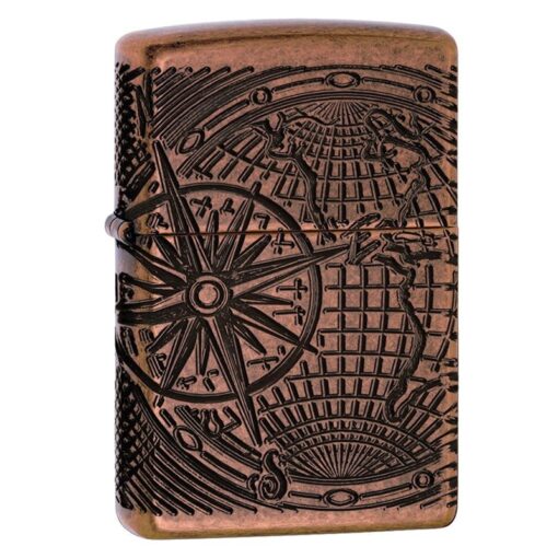 Zippo World Map Design Armor Antique Copper - 29853 - Hình ảnh 3
