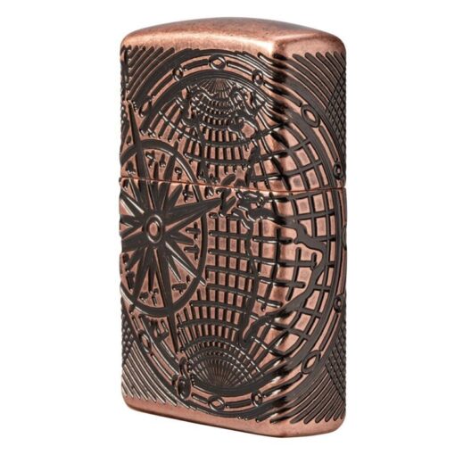 Zippo World Map Design Armor Antique Copper - 29853 - Hình ảnh 5