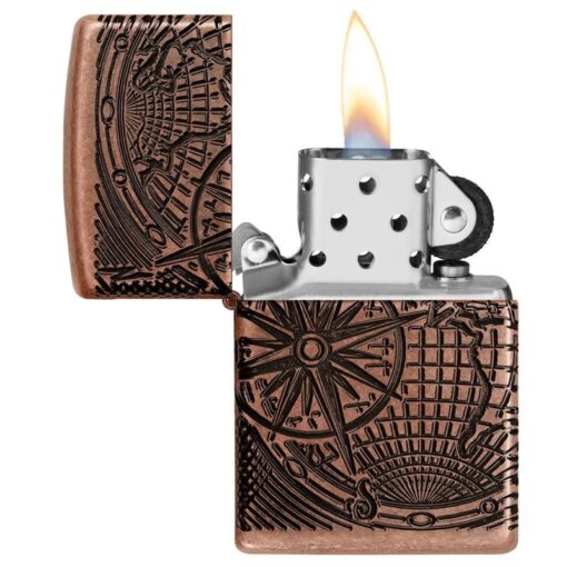 Zippo World Map Design Armor Antique Copper - 29853 - Hình ảnh 6