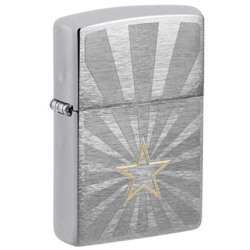 Zippo Star Design Brushed Chrome - 48657