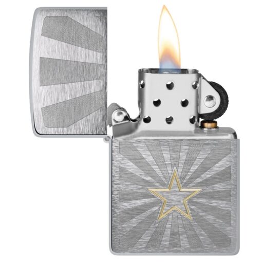 Zippo Star Design Brushed Chrome - 48657 - Hình ảnh 4