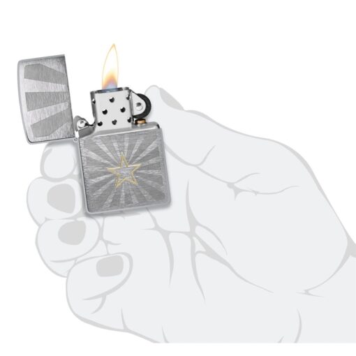 Zippo Star Design Brushed Chrome - 48657 - Hình ảnh 5