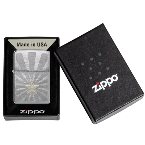 Zippo Star Design Brushed Chrome - 48657 - Hình ảnh 6