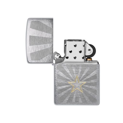 Zippo Star Design Brushed Chrome - 48657 - Hình ảnh 2