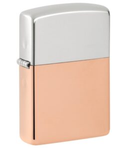 Zippo Bimetal Case Copper Bottom and Sterling Silver Lid - 48694
