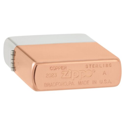 Zippo Bimetal Case Copper Bottom and Sterling Silver Lid - 48694 - Hình ảnh 7