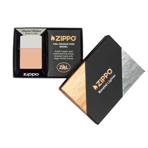 Zippo Bimetal Case Copper Bottom and Sterling Silver Lid - 48694 - Hình ảnh 8