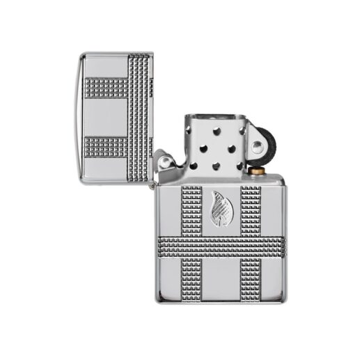 Zippo Armor Geometric Design Armor High Polish Chrome - 49079 - Hình ảnh 2