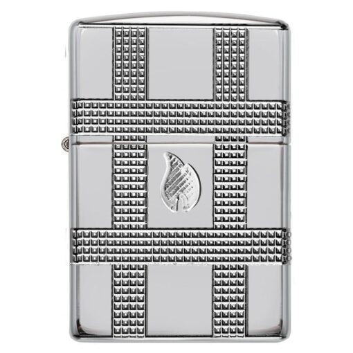 Zippo Armor Geometric Design Armor High Polish Chrome - 49079 - Hình ảnh 3