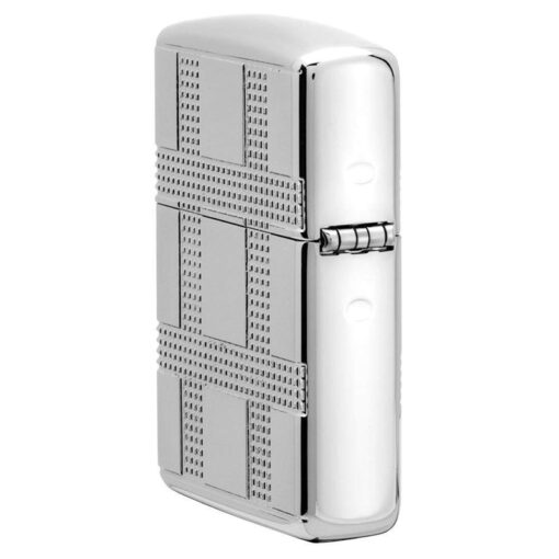 Zippo Armor Geometric Design Armor High Polish Chrome - 49079 - Hình ảnh 5
