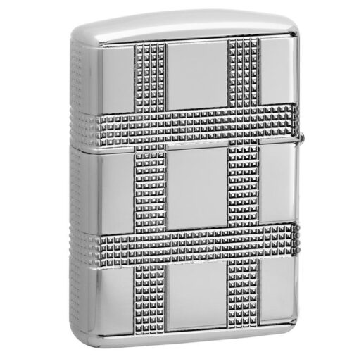 Zippo Armor Geometric Design Armor High Polish Chrome - 49079 - Hình ảnh 6