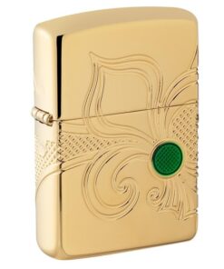 Zippo Armor Fleur-de-lis Design Gold Plate - 49108