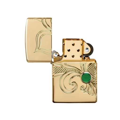 Zippo Armor Fleur-de-lis Design Gold Plate - 49108 - Hình ảnh 2