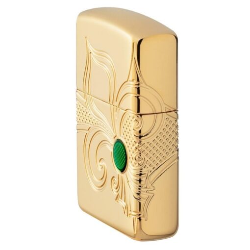 Zippo Armor Fleur-de-lis Design Gold Plate - 49108 - Hình ảnh 4