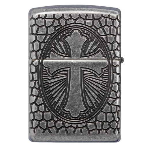 Zippo Armor St. Christopher Medal Design Antique Silver - 49160 - Hình ảnh 5