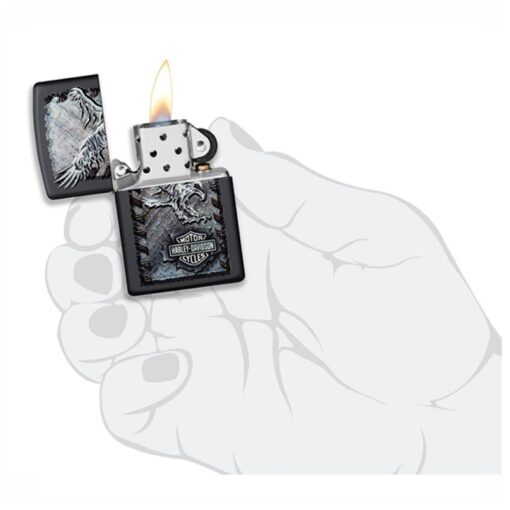 Zippo Harley-Davidson Iron Eagle Black Matte - 28485 - Hình ảnh 6