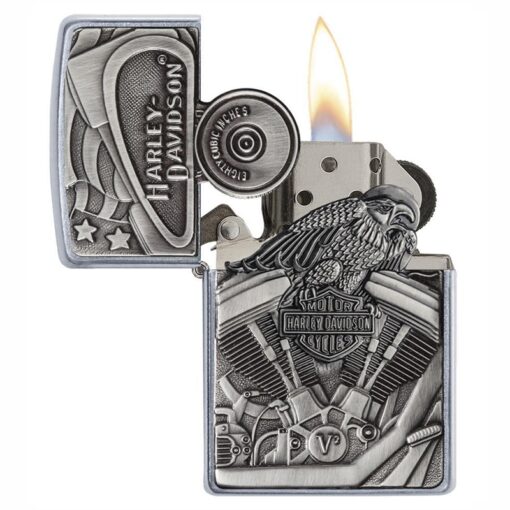 Zippo Harley-Davidson Motor Flag Street Chrome - 29266 - Hình ảnh 4