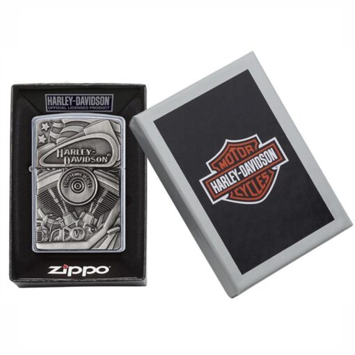 Zippo Harley-Davidson Motor Flag Street Chrome - 29266 - Hình ảnh 7