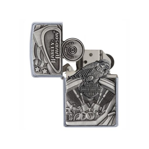 Zippo Harley-Davidson Motor Flag Street Chrome - 29266 - Hình ảnh 2