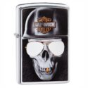 Zippo Harley-Davidson Skull & Sunglasses High Polish Chrome - 29739
