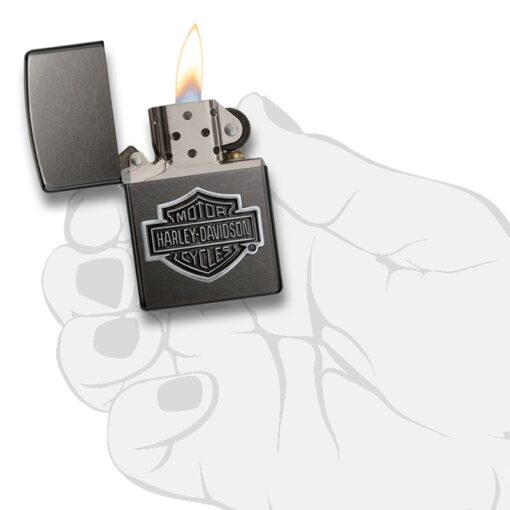 Zippo Harley-Davidson Bar & Shield Grey Logo Emblem - 29822 - Hình ảnh 5