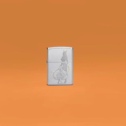 Zippo Devilish Ace Design Satin Chrome - 48658 - Hình ảnh 7