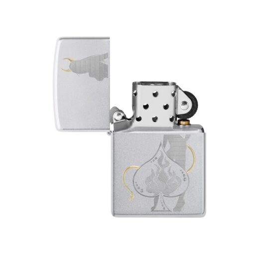 Zippo Devilish Ace Design Satin Chrome - 48658 - Hình ảnh 2