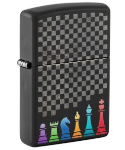 Zippo Chess Pieces Design Black Matte - 48662