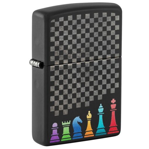 Zippo Chess Pieces Design Black Matte - 48662