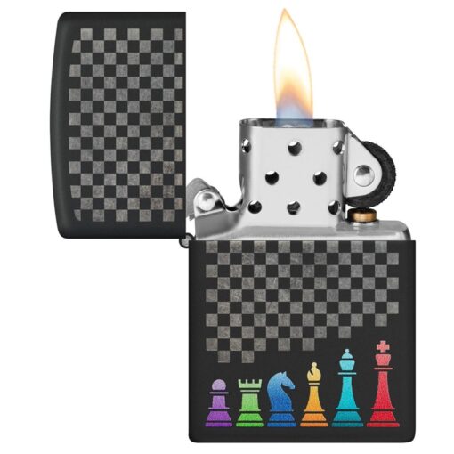 Zippo Chess Pieces Design Black Matte - 48662 - Hình ảnh 4