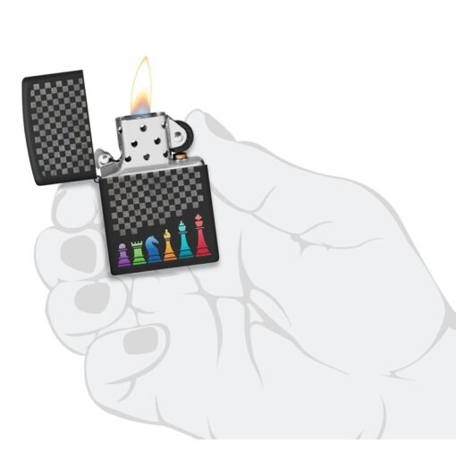 Zippo Chess Pieces Design Black Matte - 48662 - Hình ảnh 5