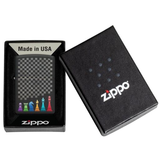 Zippo Chess Pieces Design Black Matte - 48662 - Hình ảnh 6