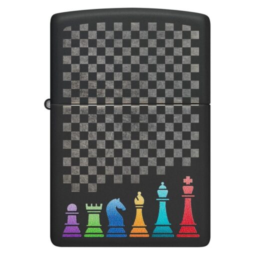 Zippo Chess Pieces Design Black Matte - 48662 - Hình ảnh 3