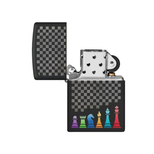 Zippo Chess Pieces Design Black Matte - 48662 - Hình ảnh 2